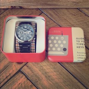 Dark Grey Men’s Fossil Watch (Hardly worn)